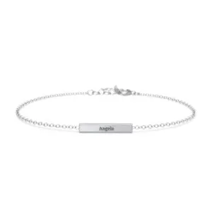 Engravable Thin Bar Bracelet
