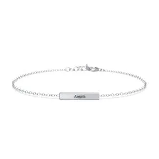 Engravable Thin Bar Bracelet