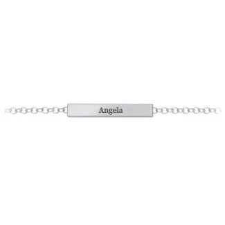 Engravable Thin Bar Bracelet