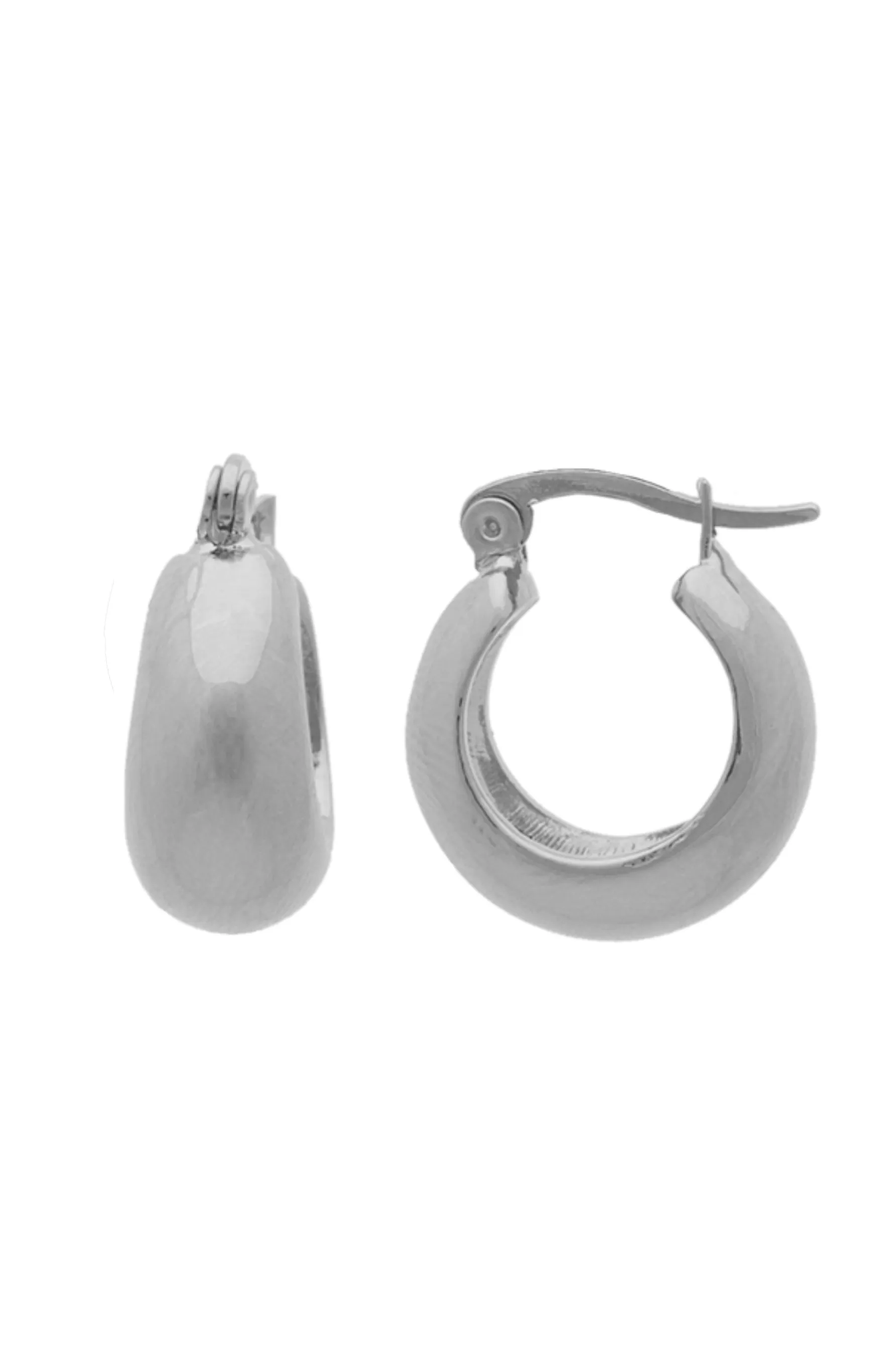 EURO 58471 Thick Silver Click Hoop