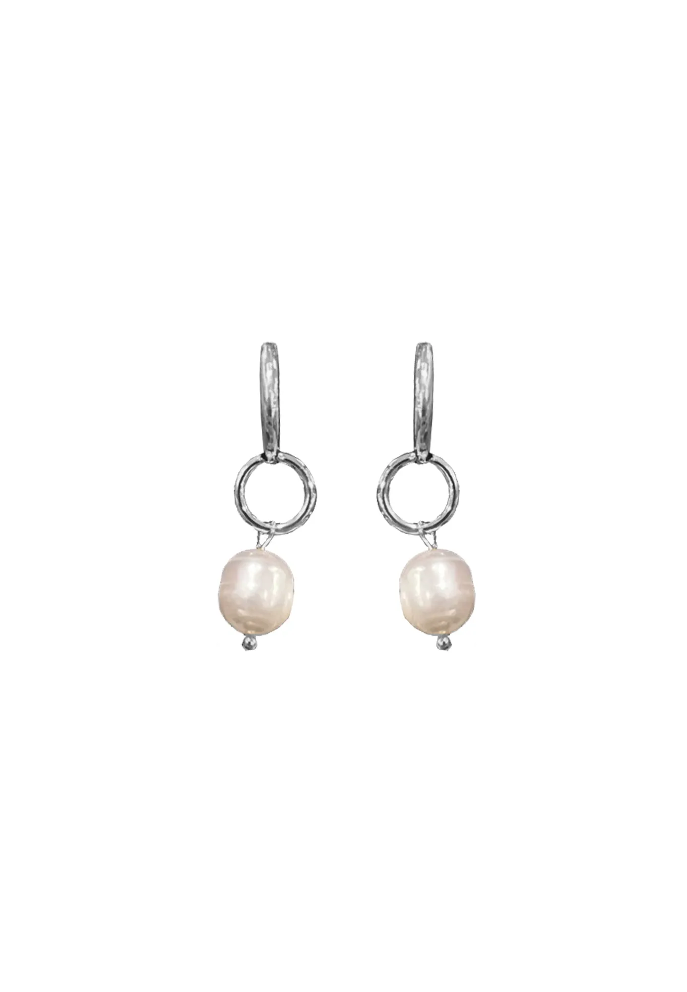 EURO Rhodium Freshwater Pearl Drop