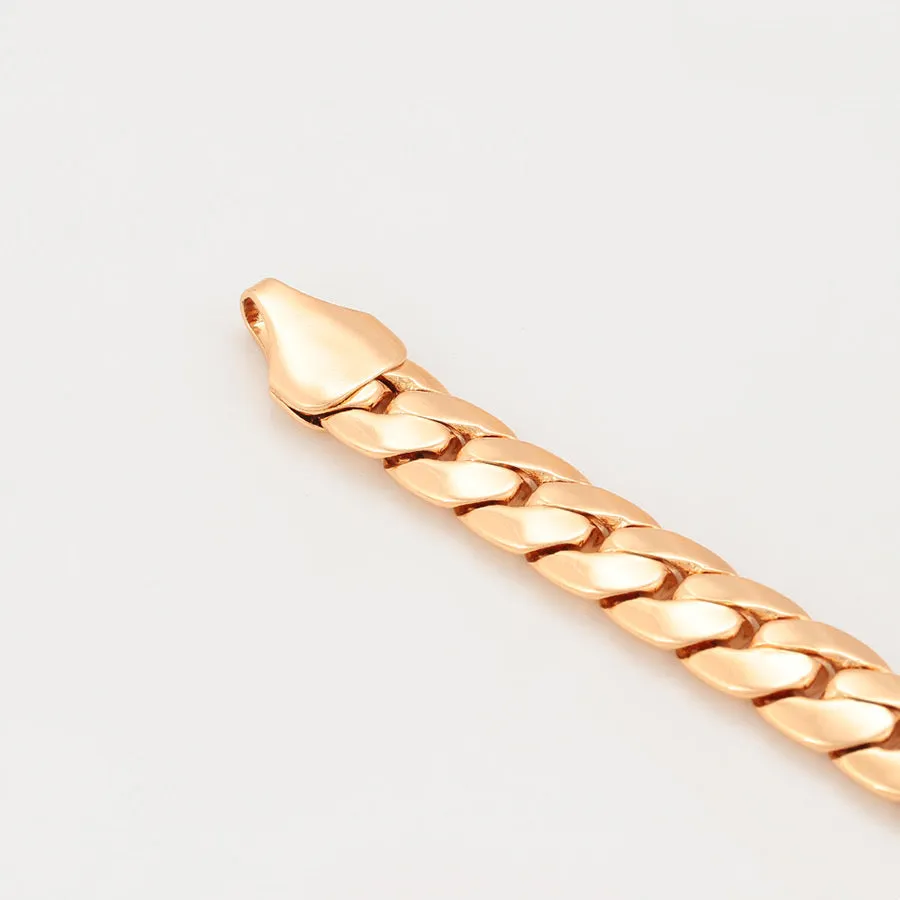 Fashion 18K Gold Plated Herringbone Chain Bracelet