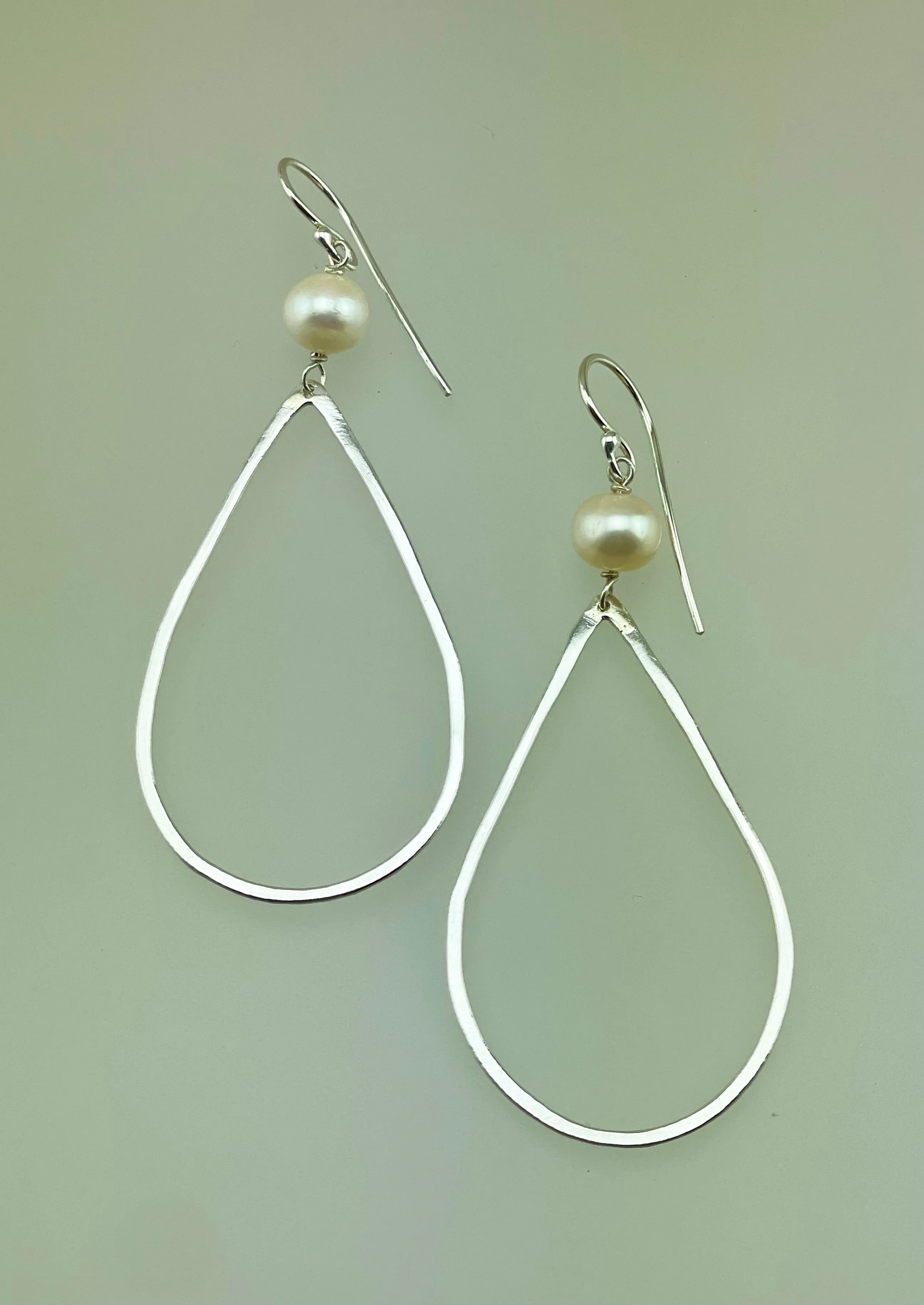 Fine Silver and Pearl Earrings