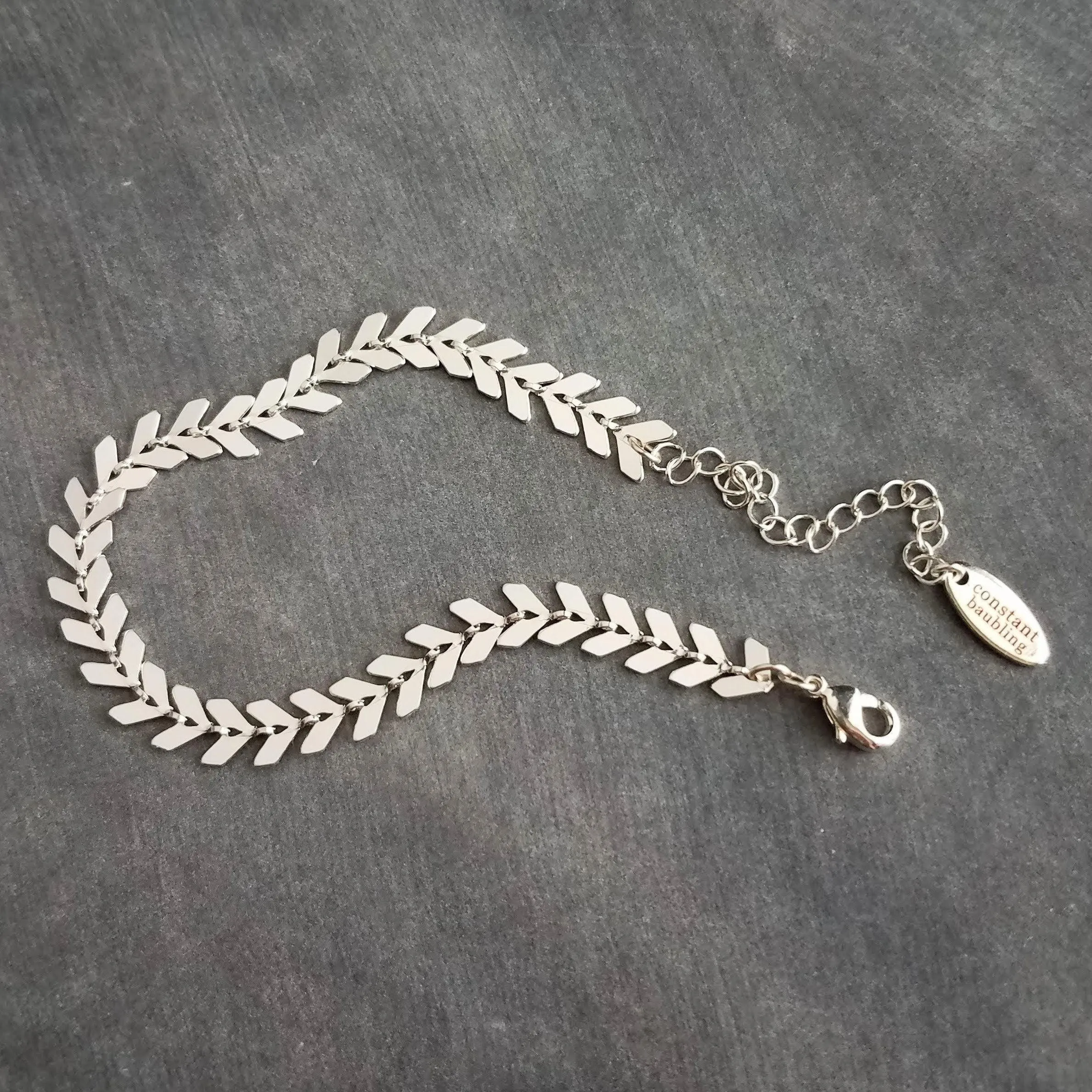 Fish Bone Bracelet, silver herringbone bracelet, silver v bracelet, silver arrow, silver bracelet, delicate silver bracelet, silver chevron