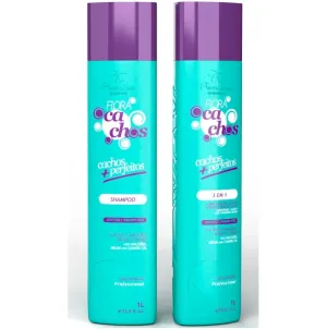 Flora Cachos Curls Treatment Curly Hair Moisturizing Maintenance Kit 2x1L - Floractive