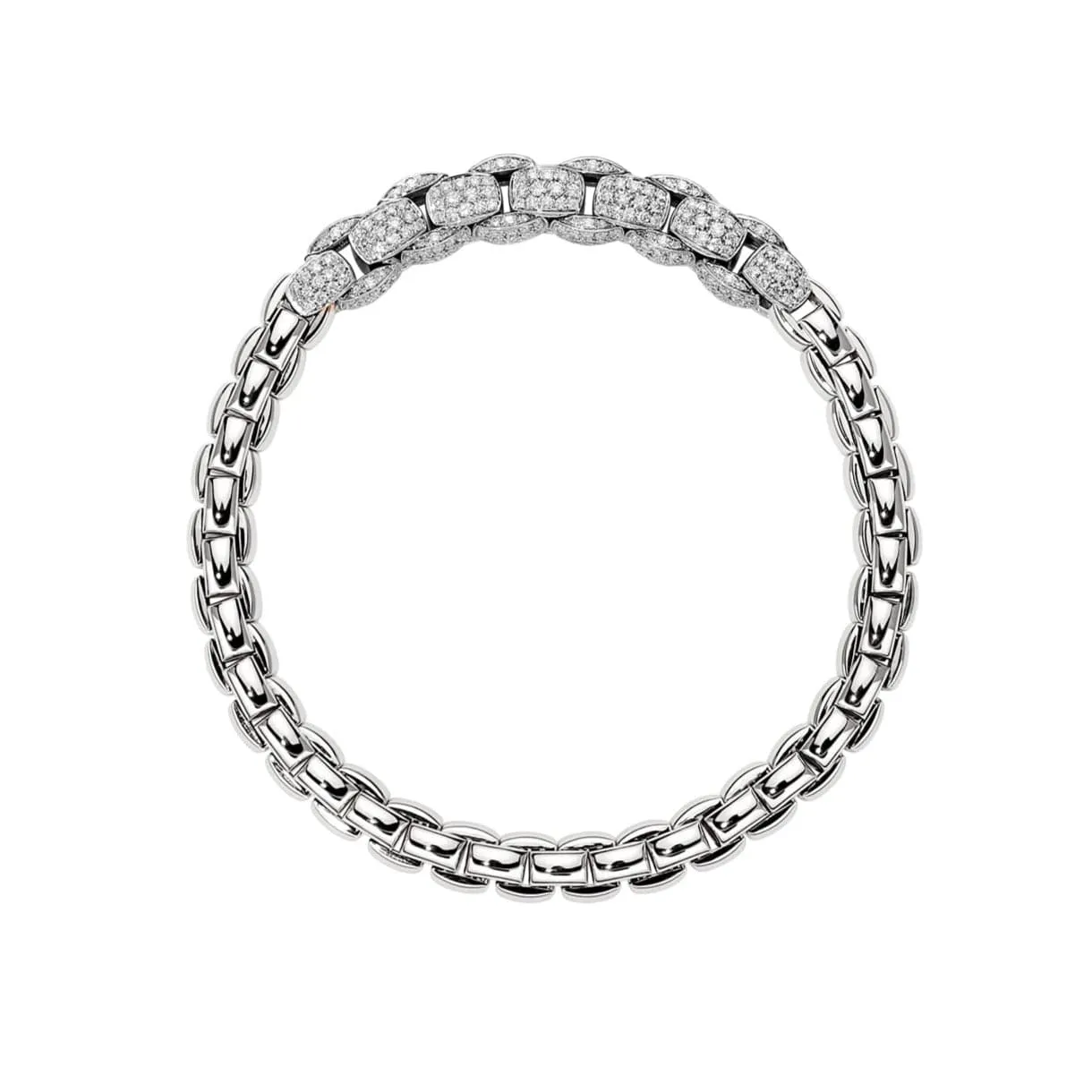 Fope Mia Luce Flex'it 18k White Gold Diamond Bracelet