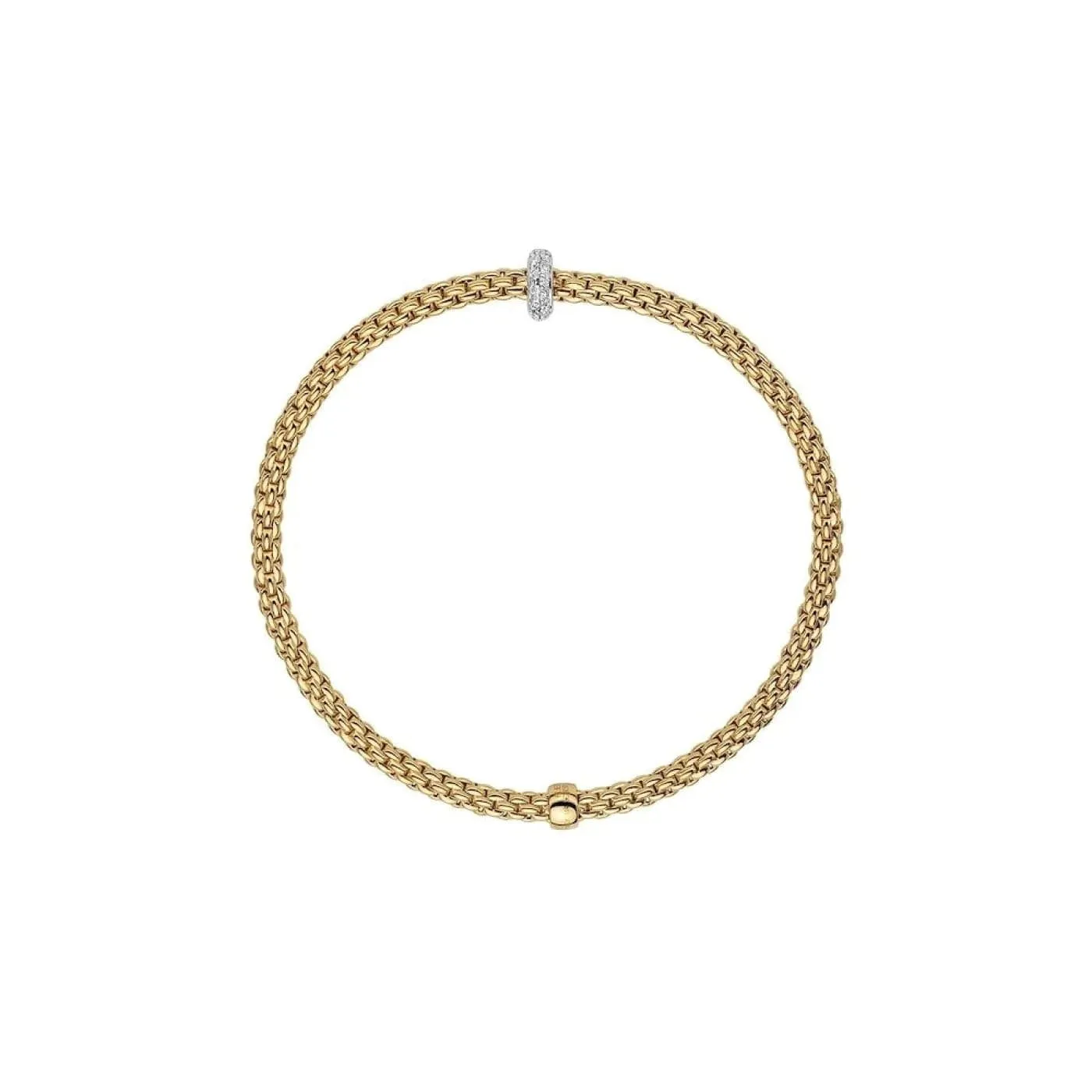 Fope Prima 18k Yellow Gold Flex'it Bracelet with Diamonds