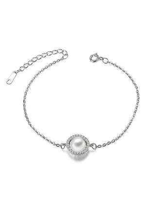 Fresh Water Pearl 925 Sterling Silver Bracelet