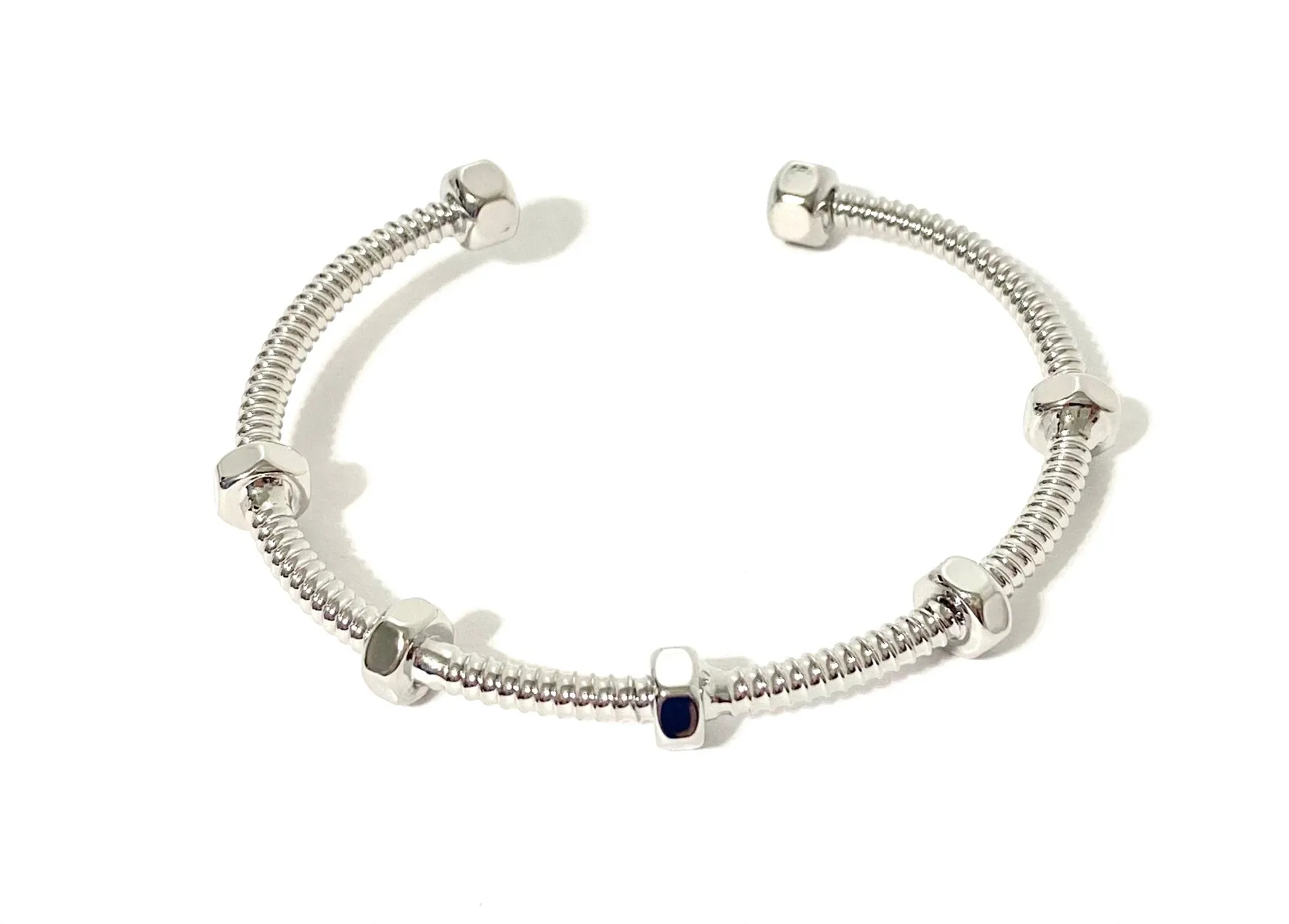 Goddess Cuff - Silver Braided