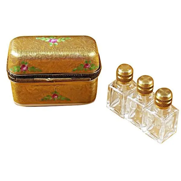 Gold Flowery with Three Bottles