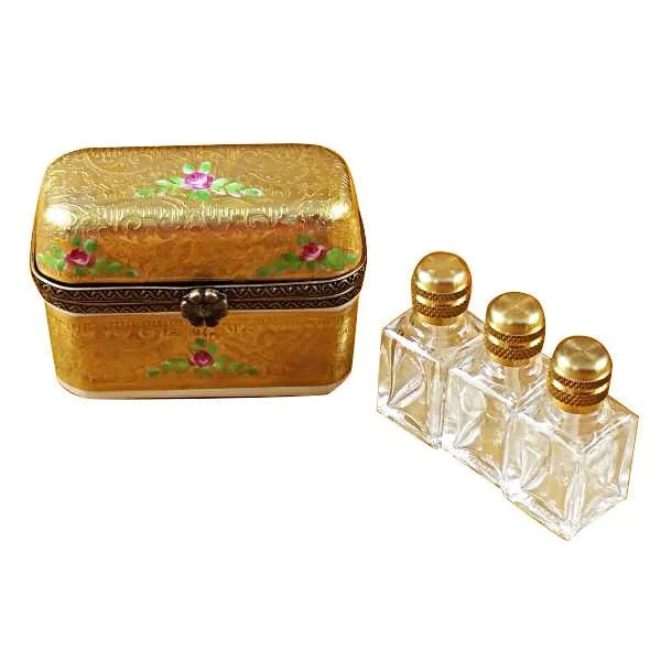 Gold Flowery with Three Bottles