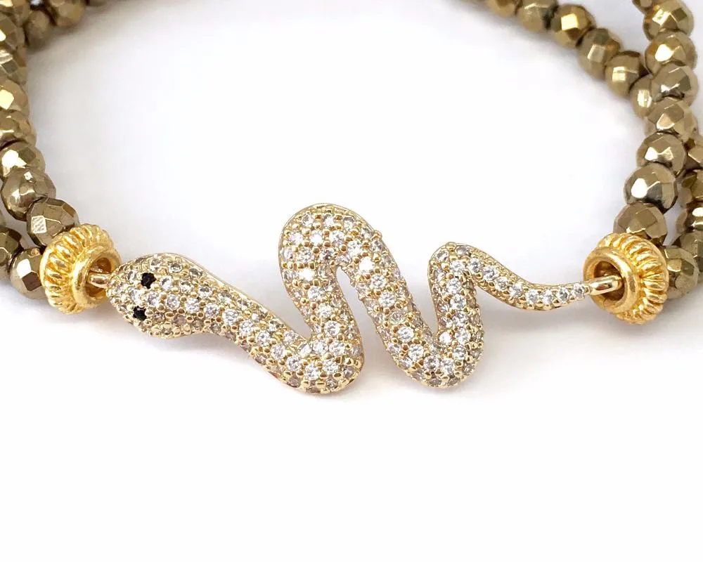 Gold-Plated or Silver-Plated Snake Charm