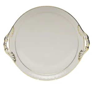 Golden Edge RND Tray w/Handles 11.25"