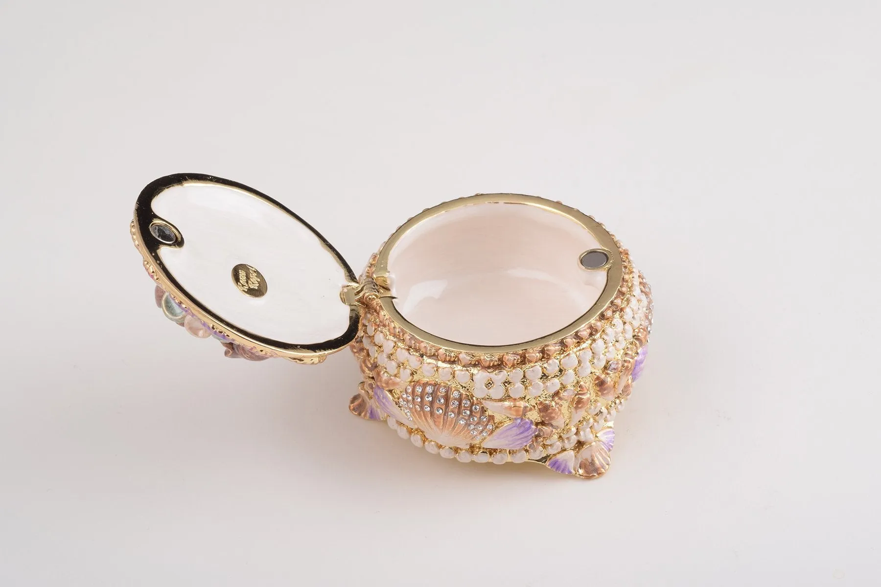 Golden Seashells Trinket Box