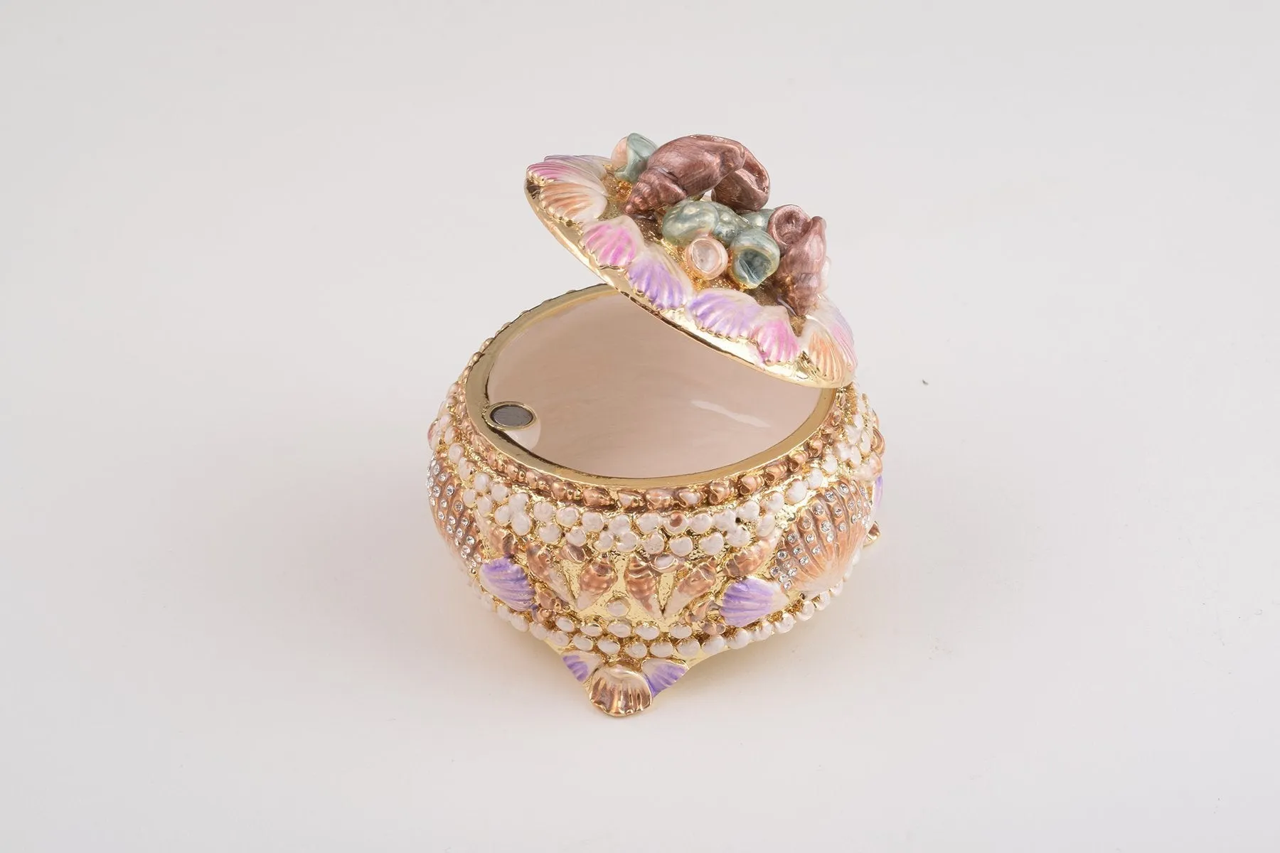 Golden Seashells Trinket Box