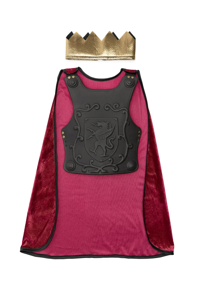 Great Pretenders Legendary Knight Cape, Chest Plate, & Crown, 3pcs, Size 4-6