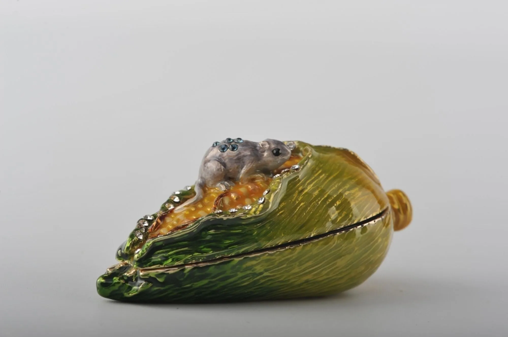 Grey Mouse on Corncob