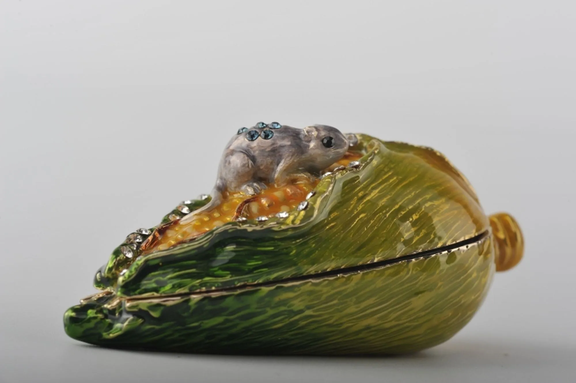 Grey Mouse on Corncob