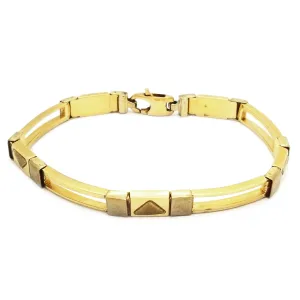 Hollowed Triangular Design Yellow Gold Bracelet (14K)