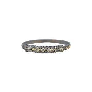 HUGGIE BRACELET WITH GREY DIAMONDS AND CRIVELLI DETAILS