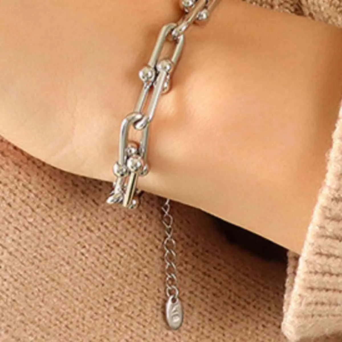 Iconic Link Titanium Chain Bracelet