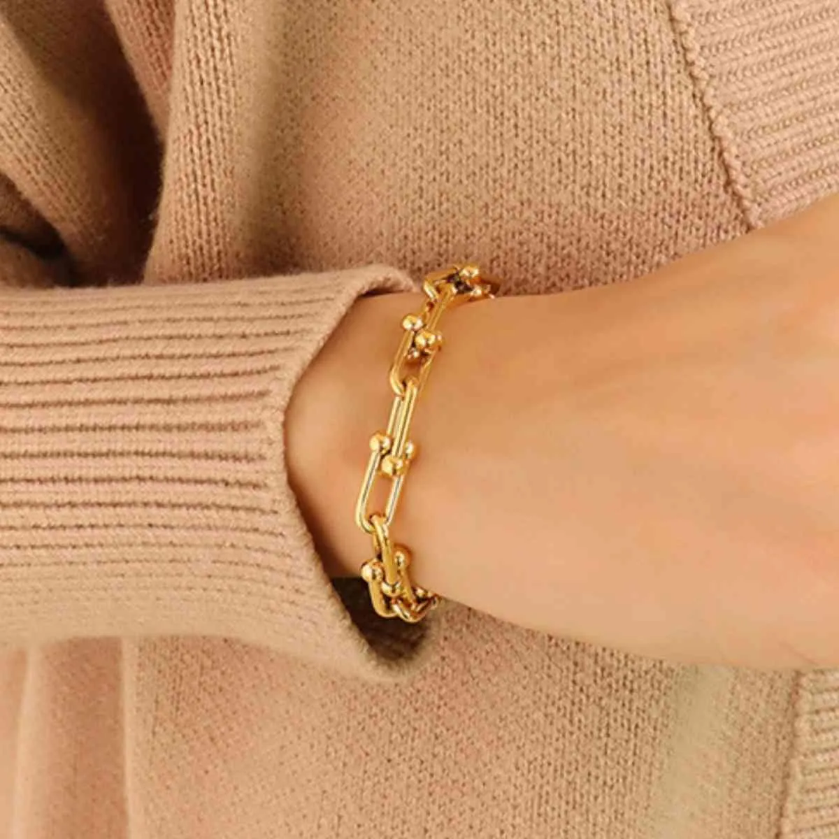 Iconic Link Titanium Chain Bracelet
