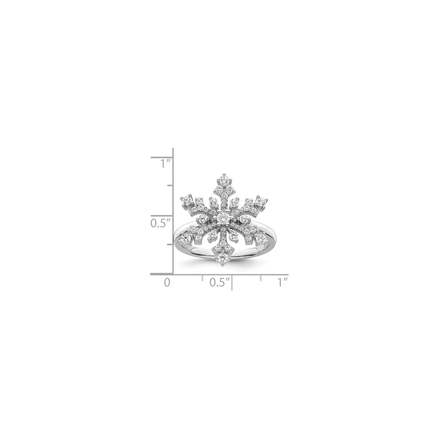 Icy Snowflake Ring (Silver)