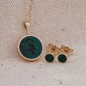 Imperial Jade Pendant and/or Stud Earring Set