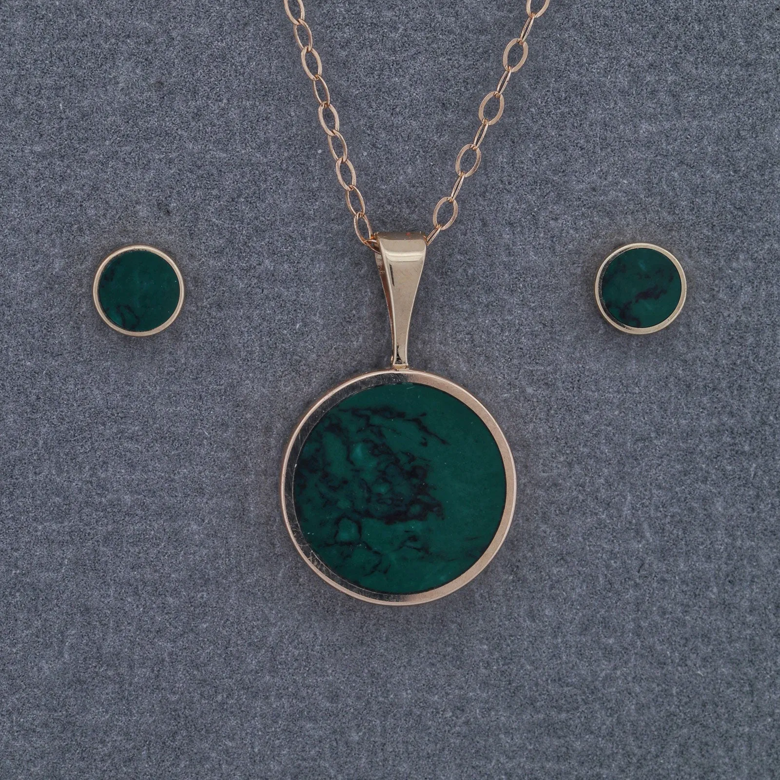 Imperial Jade Pendant and/or Stud Earring Set