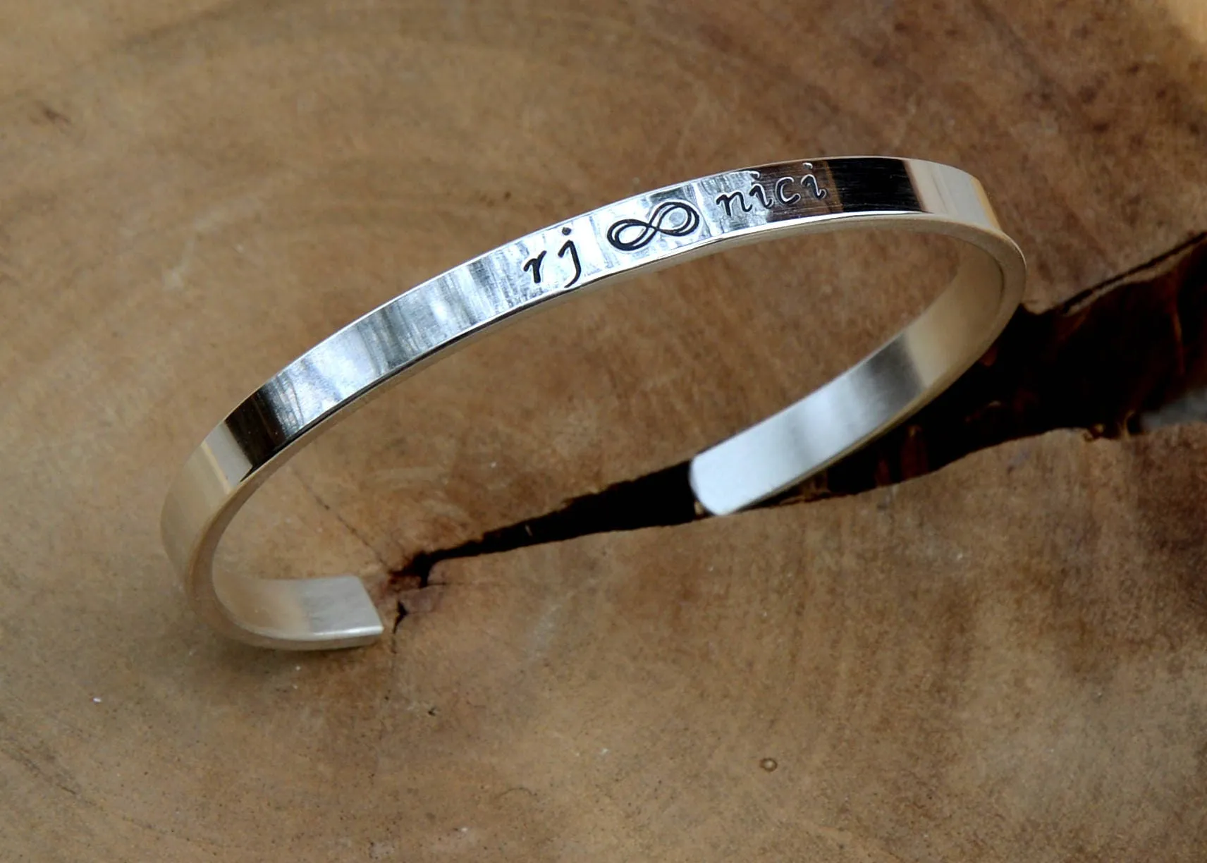 Infinity on Sterling Silver Cuff Bracelet