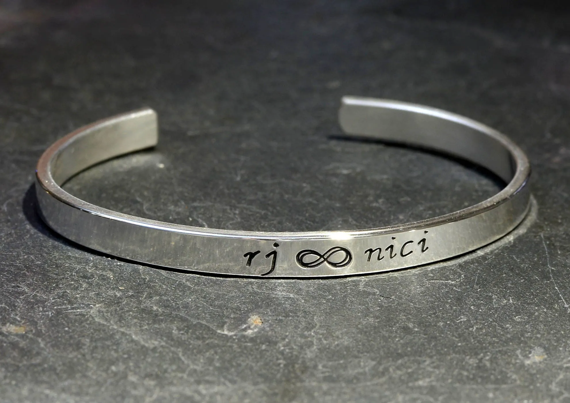 Infinity on Sterling Silver Cuff Bracelet