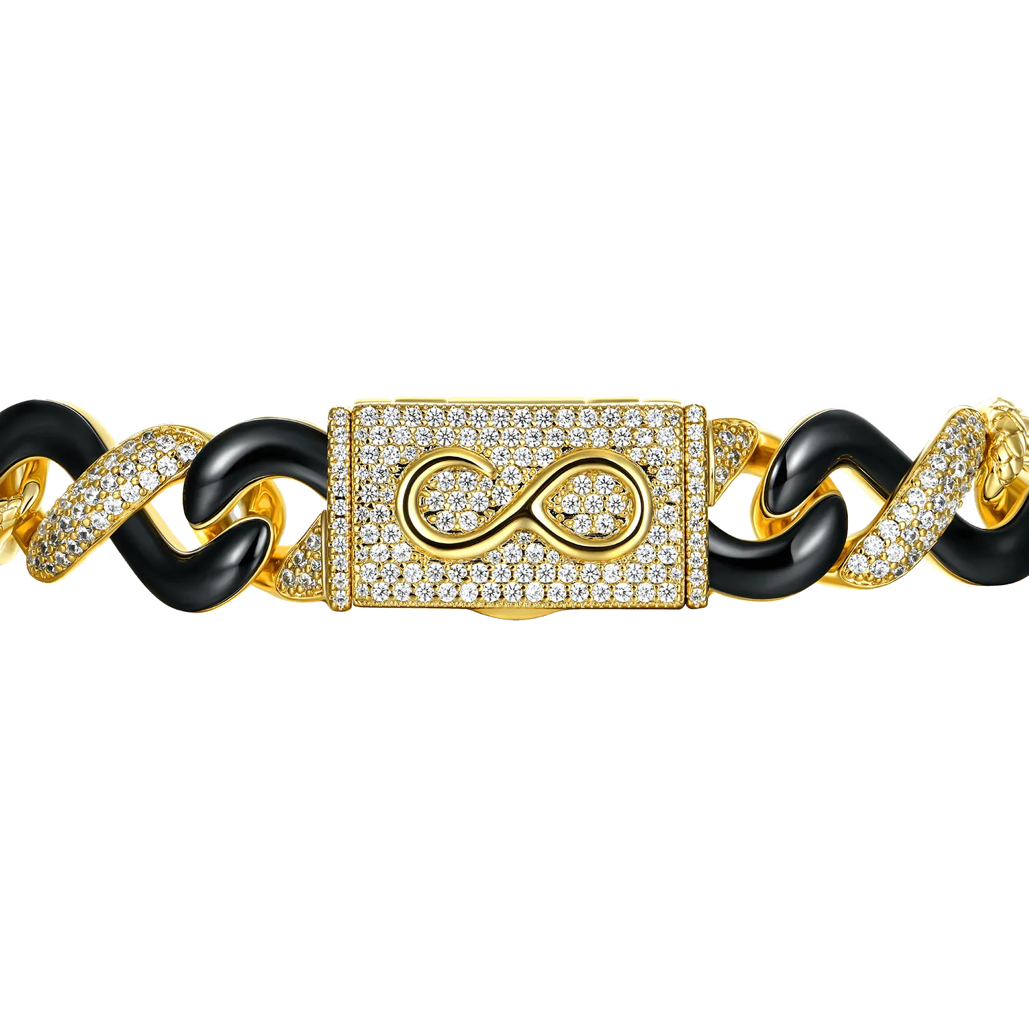 Infinity Two-tone Snake Shape Bracelet -  12mm