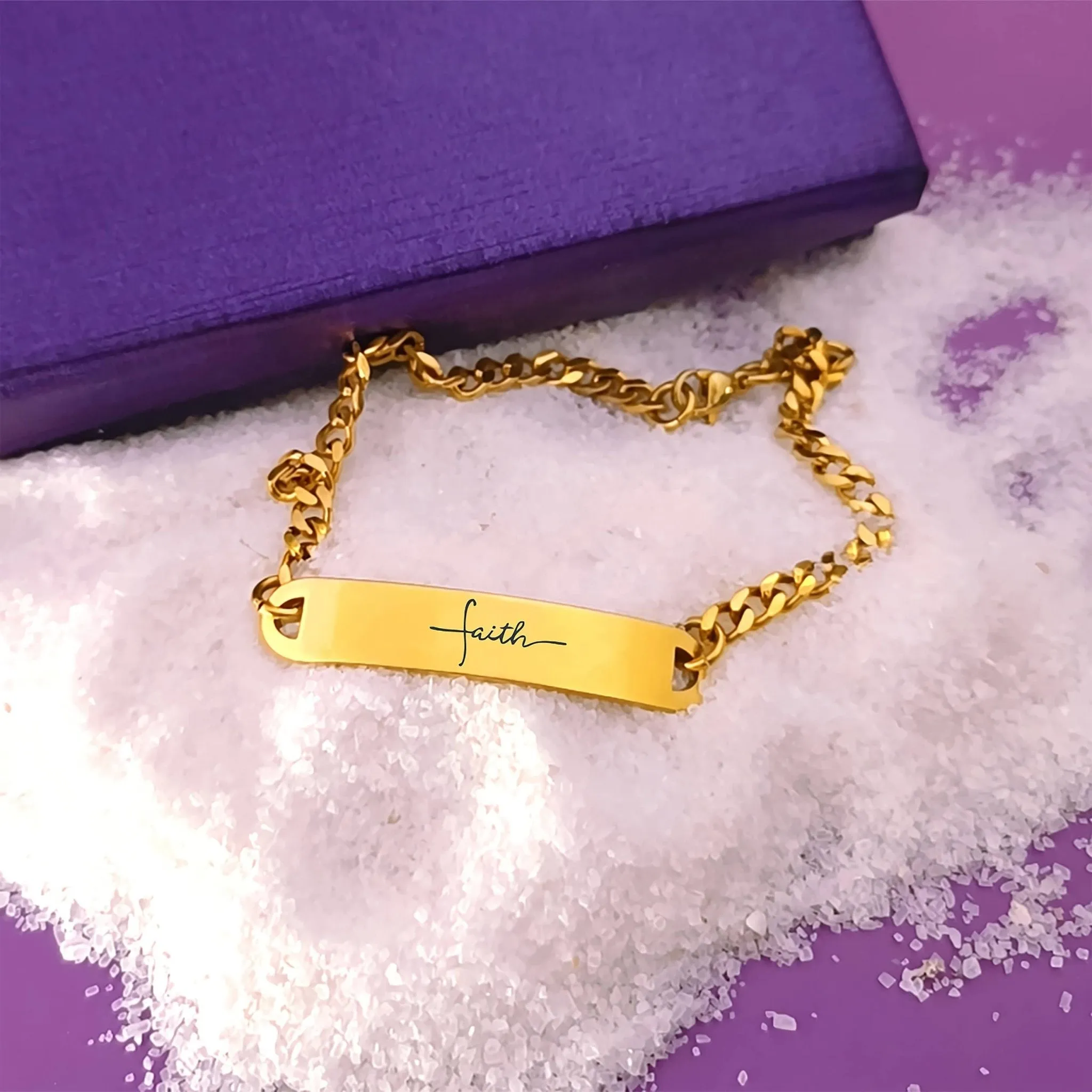 Inspirational Faith Bar Bracelet