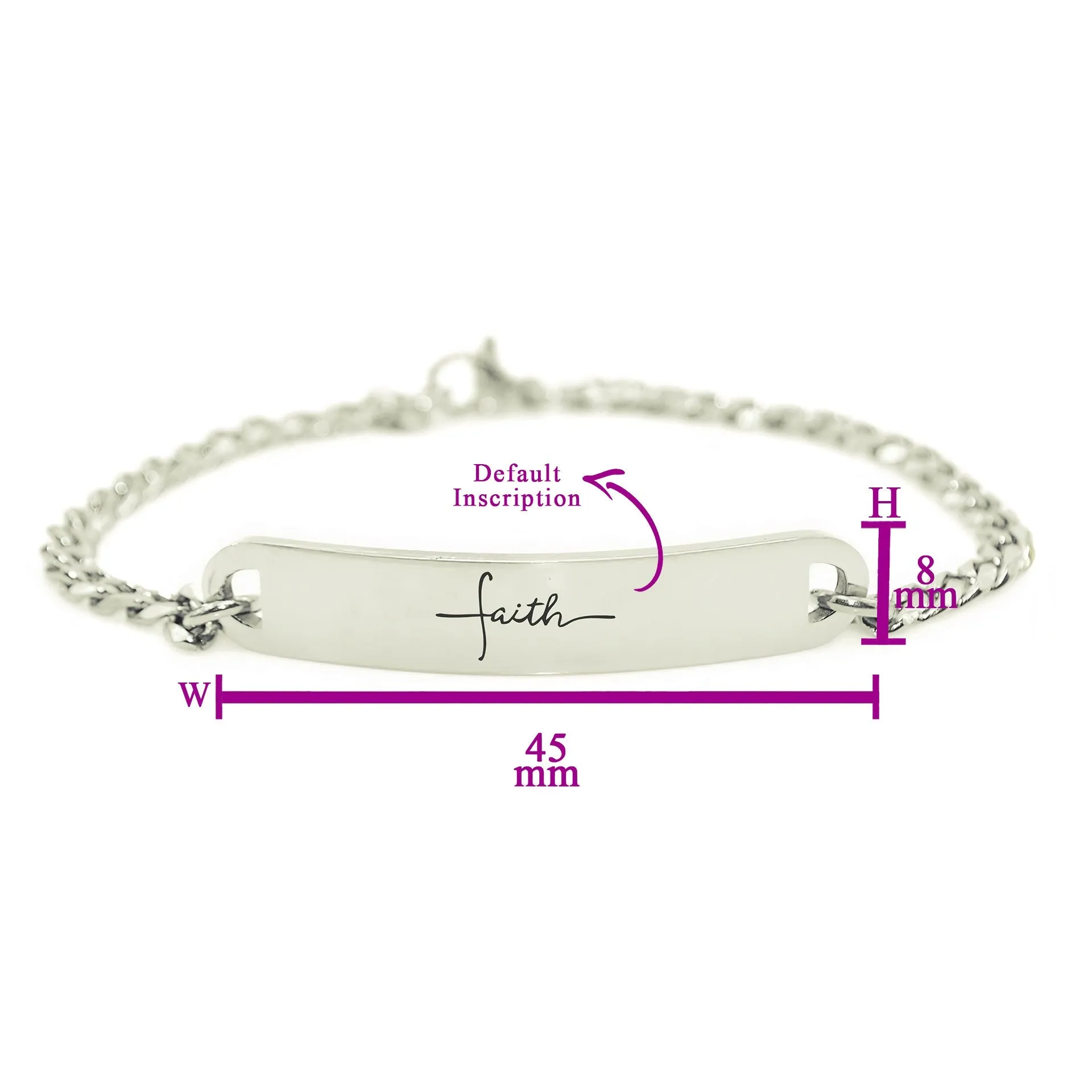 Inspirational Faith Bar Bracelet