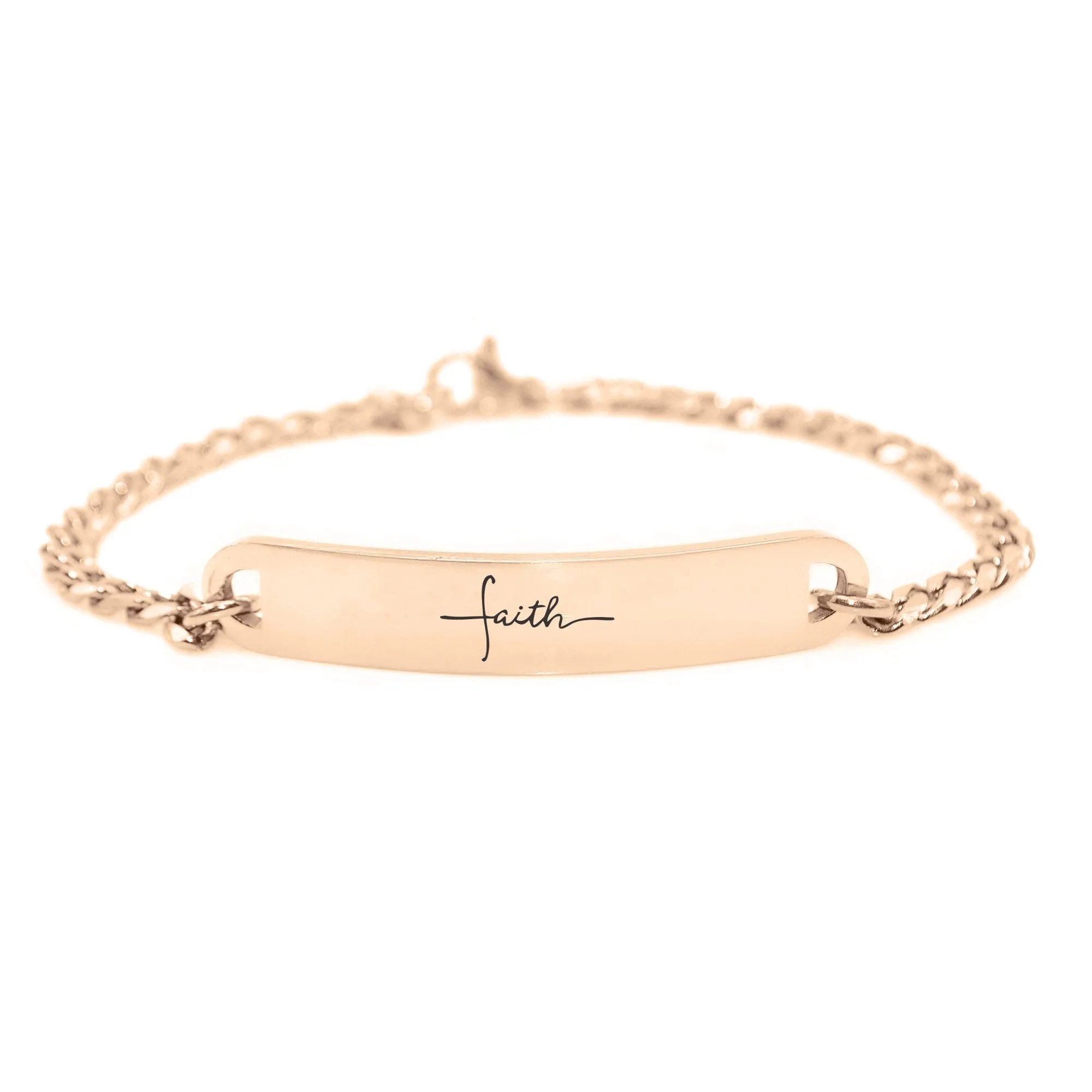 Inspirational Faith Bar Bracelet
