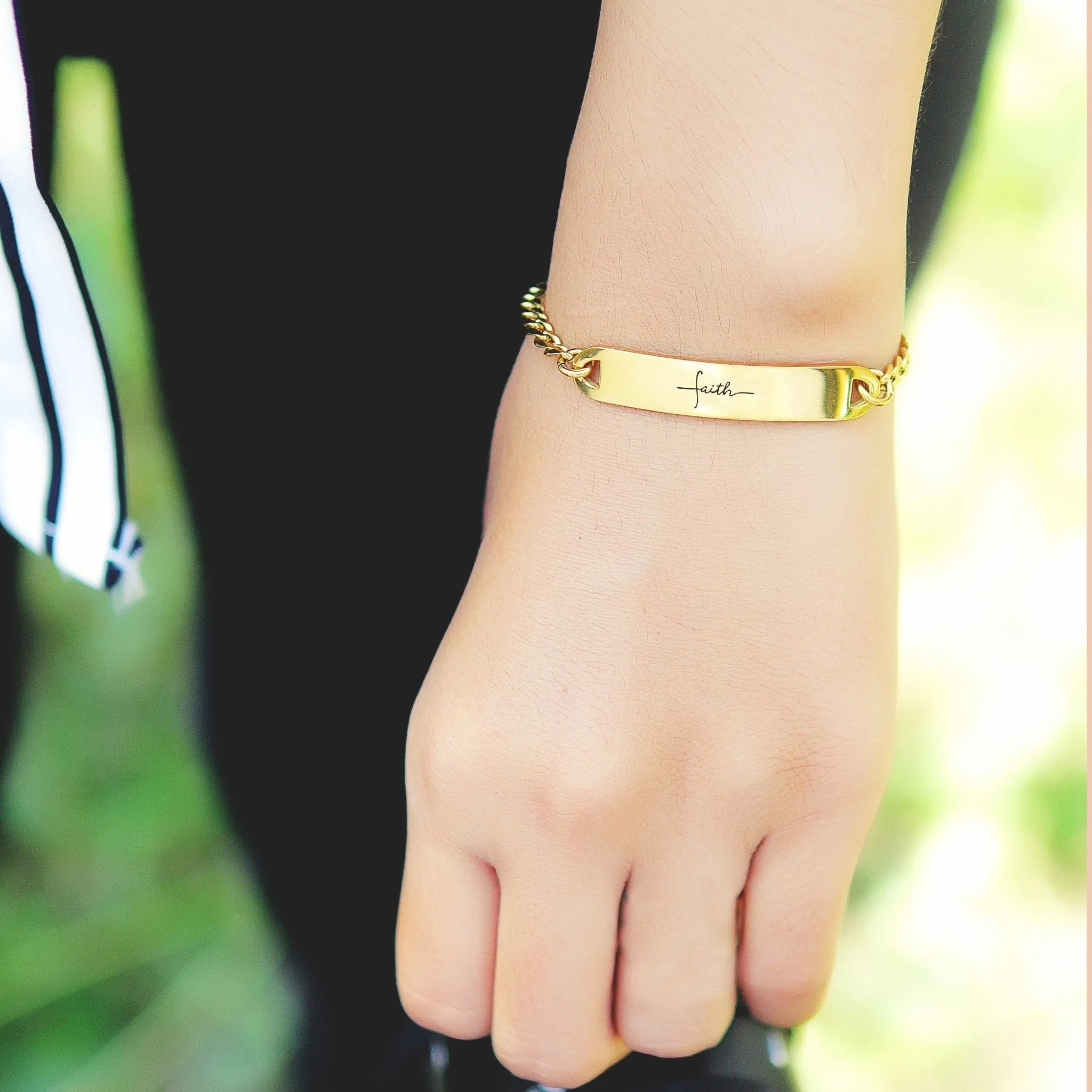 Inspirational Faith Bar Bracelet