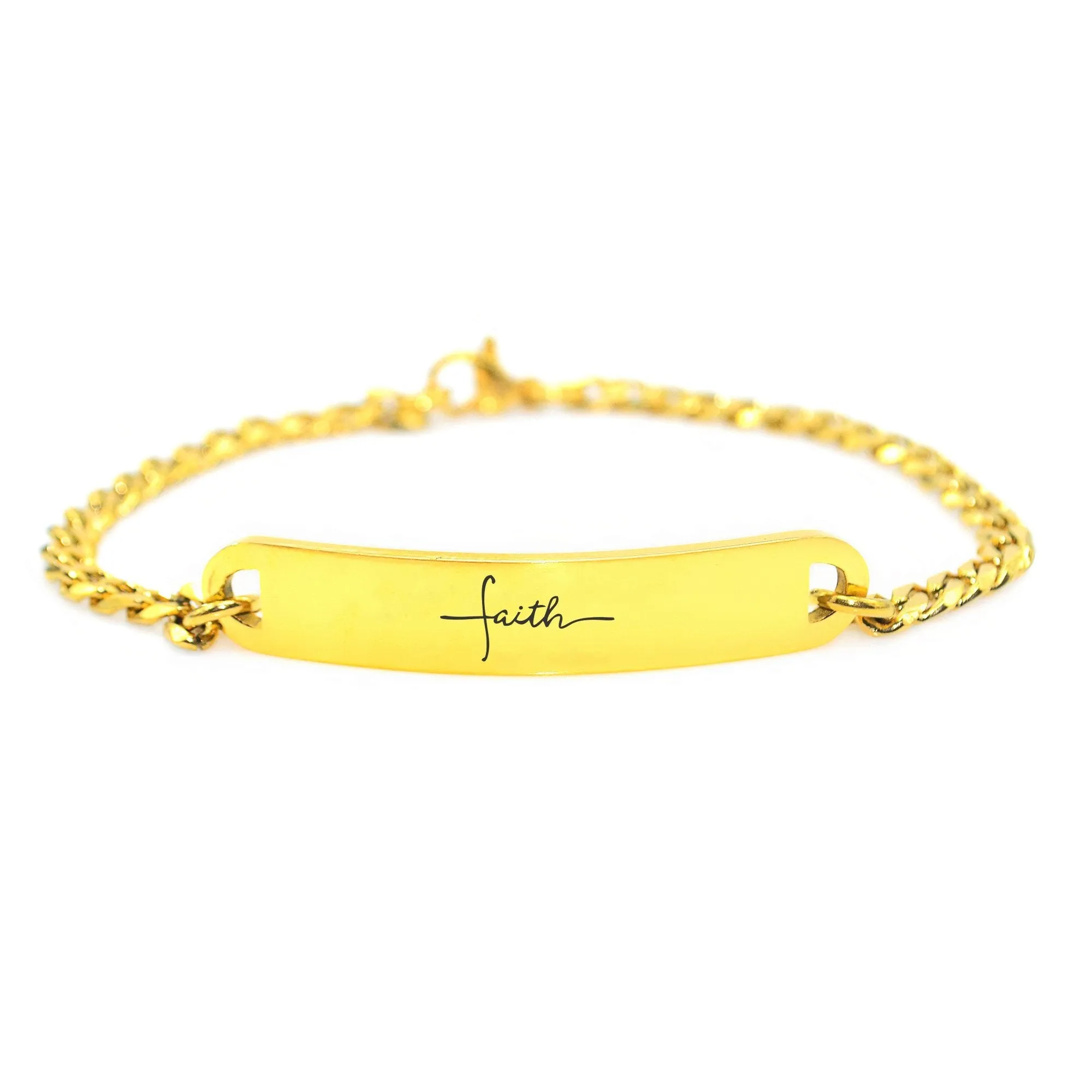 Inspirational Faith Bar Bracelet