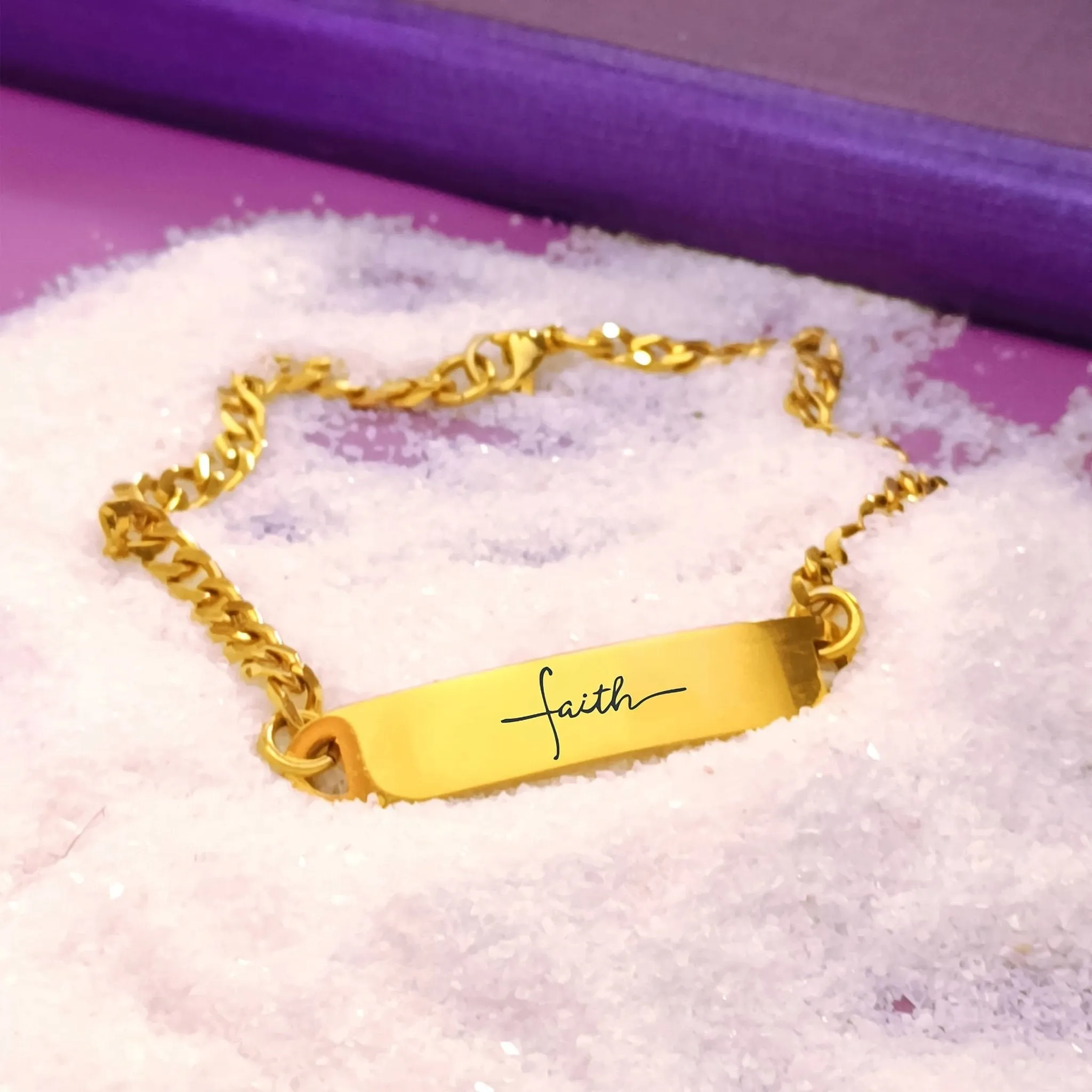 Inspirational Faith Bar Bracelet