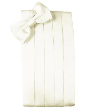 Ivory Noble Silk Cummerbund & Bow Tie Set
