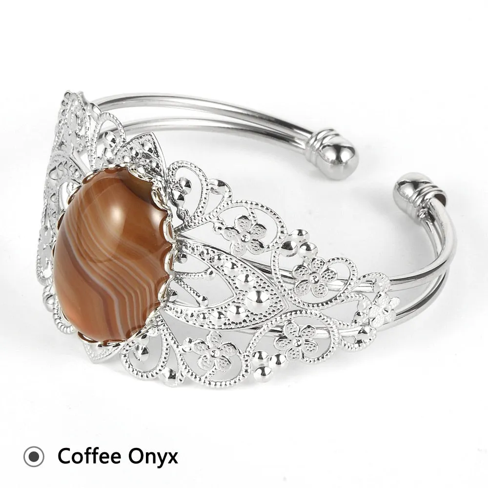 Jewellery - Charm Flower Cuff Bracelet