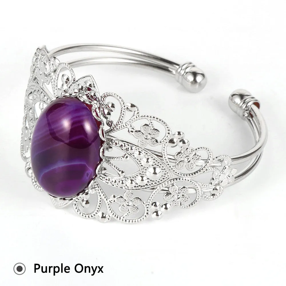 Jewellery - Charm Flower Cuff Bracelet