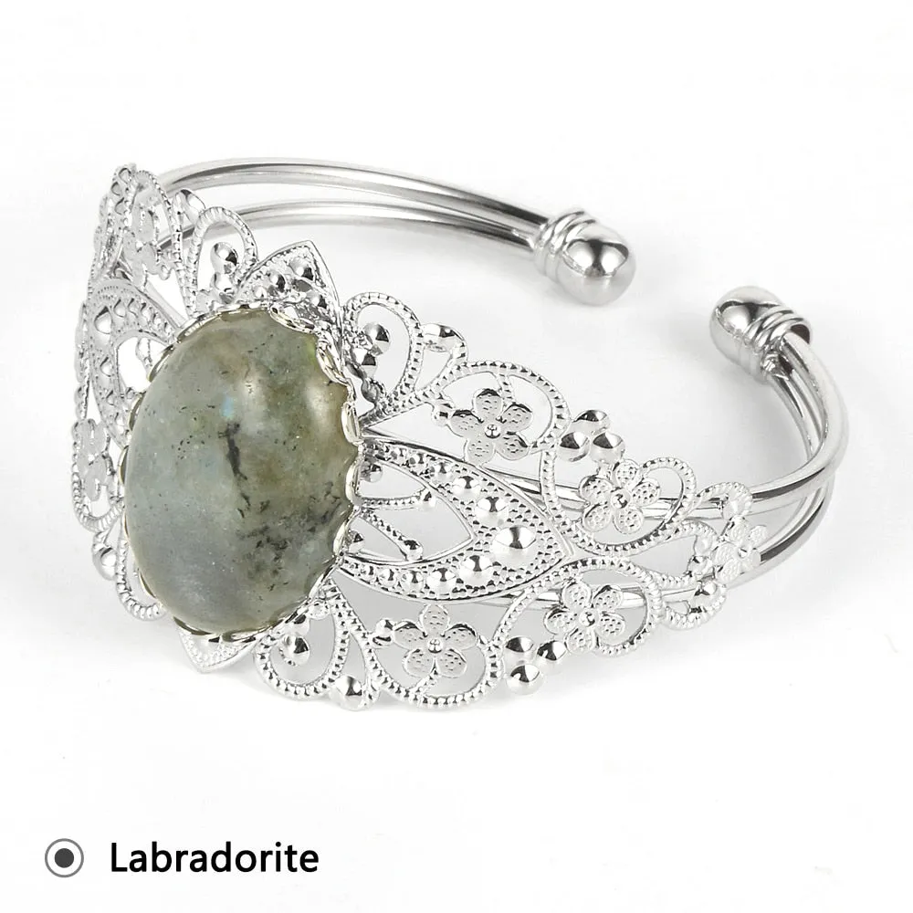 Jewellery - Charm Flower Cuff Bracelet