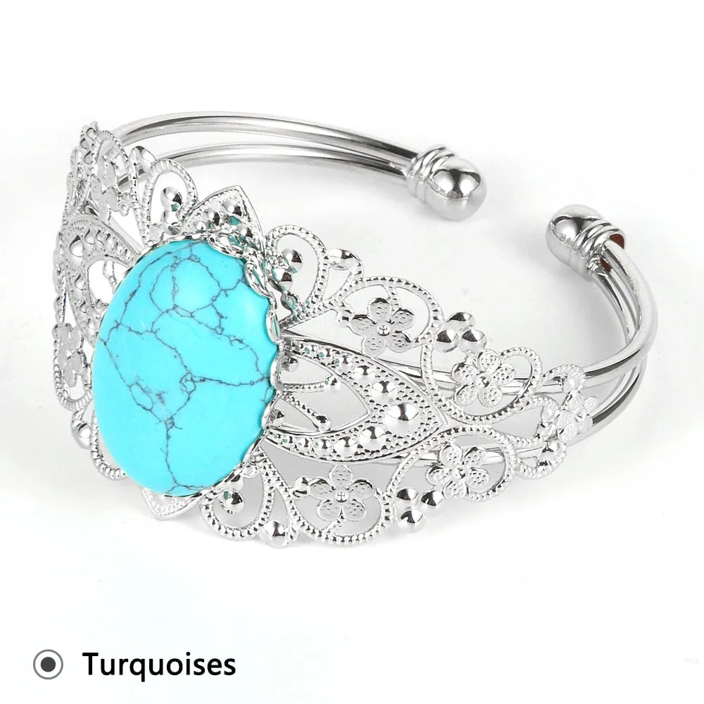 Jewellery - Charm Flower Cuff Bracelet
