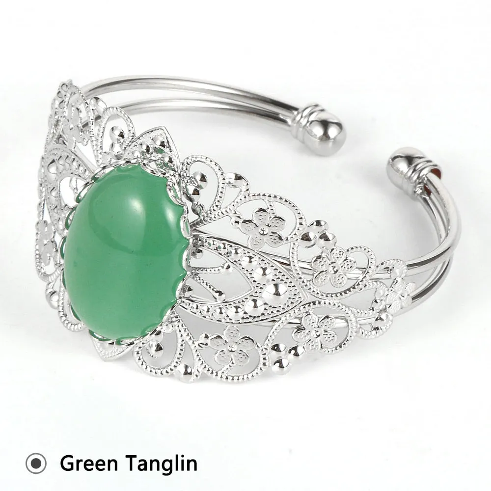 Jewellery - Charm Flower Cuff Bracelet