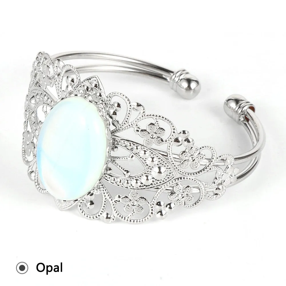 Jewellery - Charm Flower Cuff Bracelet