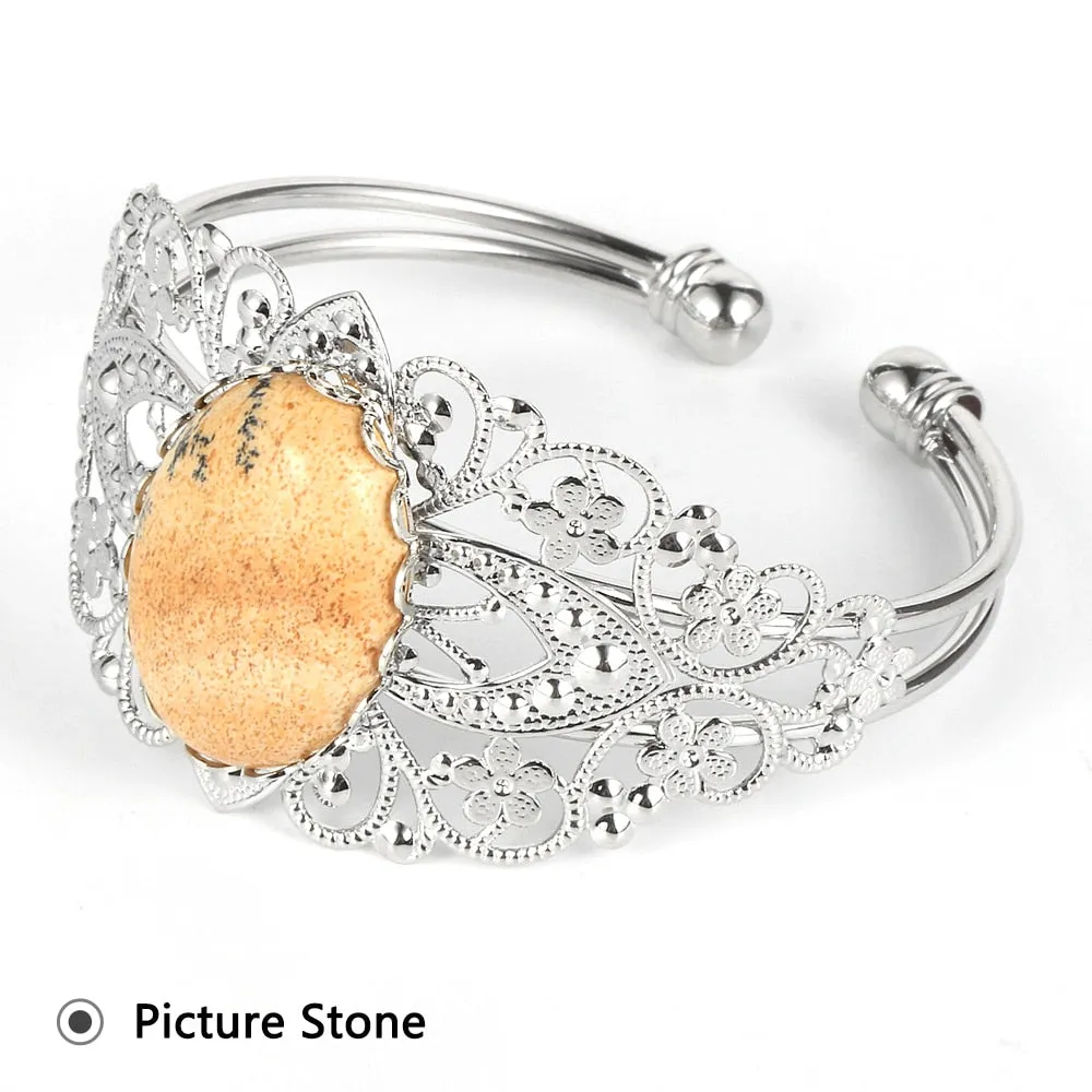 Jewellery - Charm Flower Cuff Bracelet