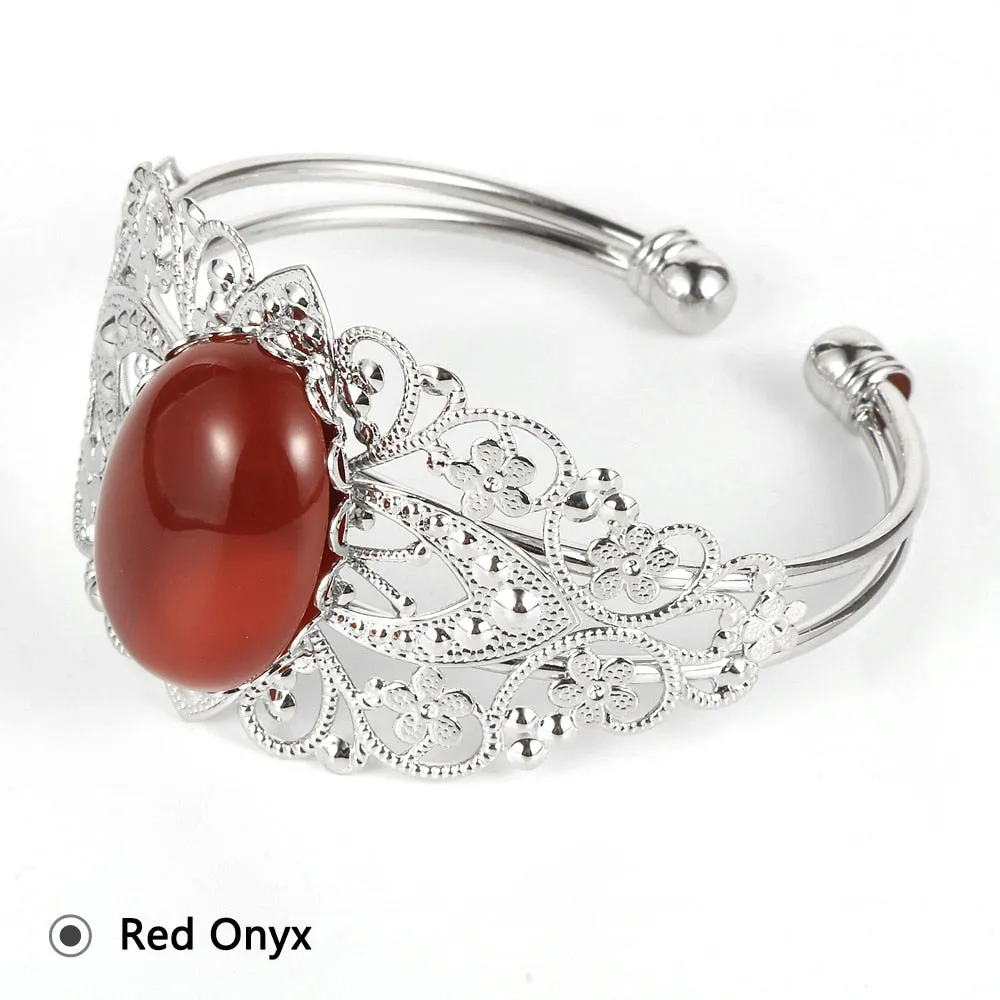 Jewellery - Charm Flower Cuff Bracelet