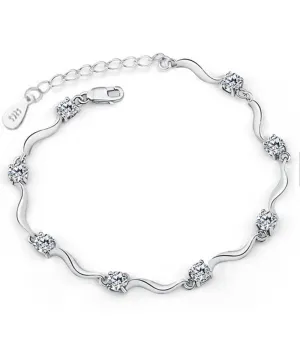 Karatcart Platinum Plated Austrian Crystal Bracelet
