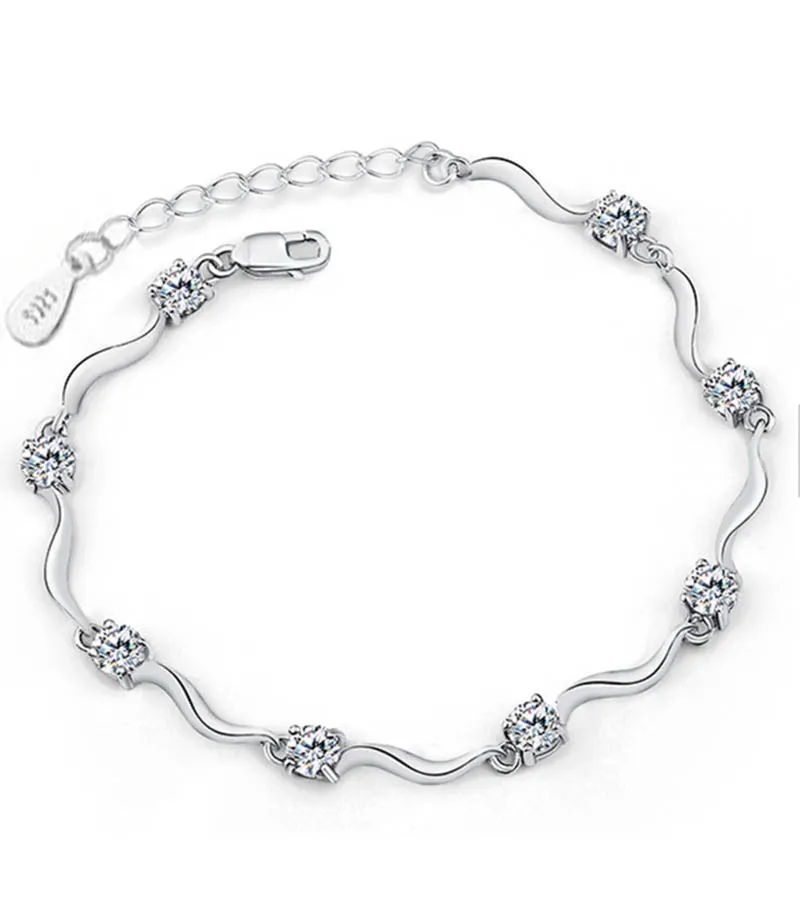 Karatcart Platinum Plated Austrian Crystal Bracelet