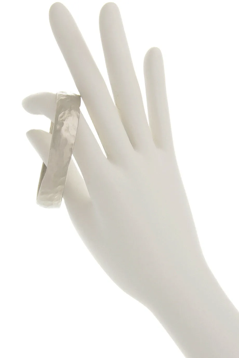 KENNETH JAY LANE HAMMERED Silver Bangle